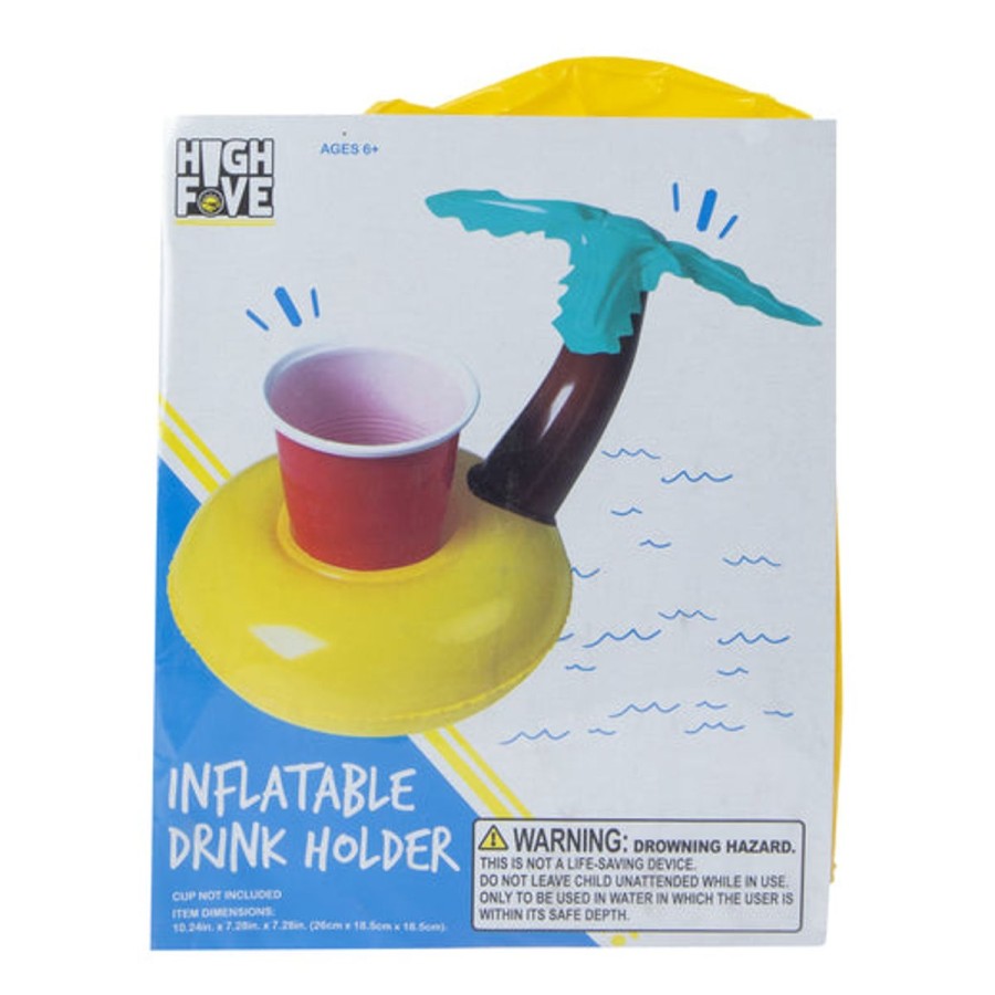 Pool Fun HIGHFIVE | Palm Tree Inflatable Drink Holder (Pack Of 2)