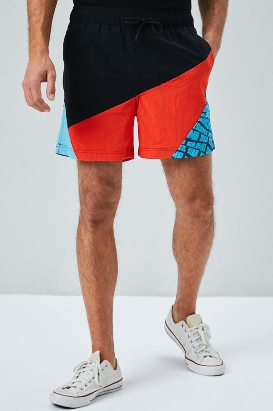 Men Forever21 Swimwear And Board Shorts | Graphic Swim Shorts Red