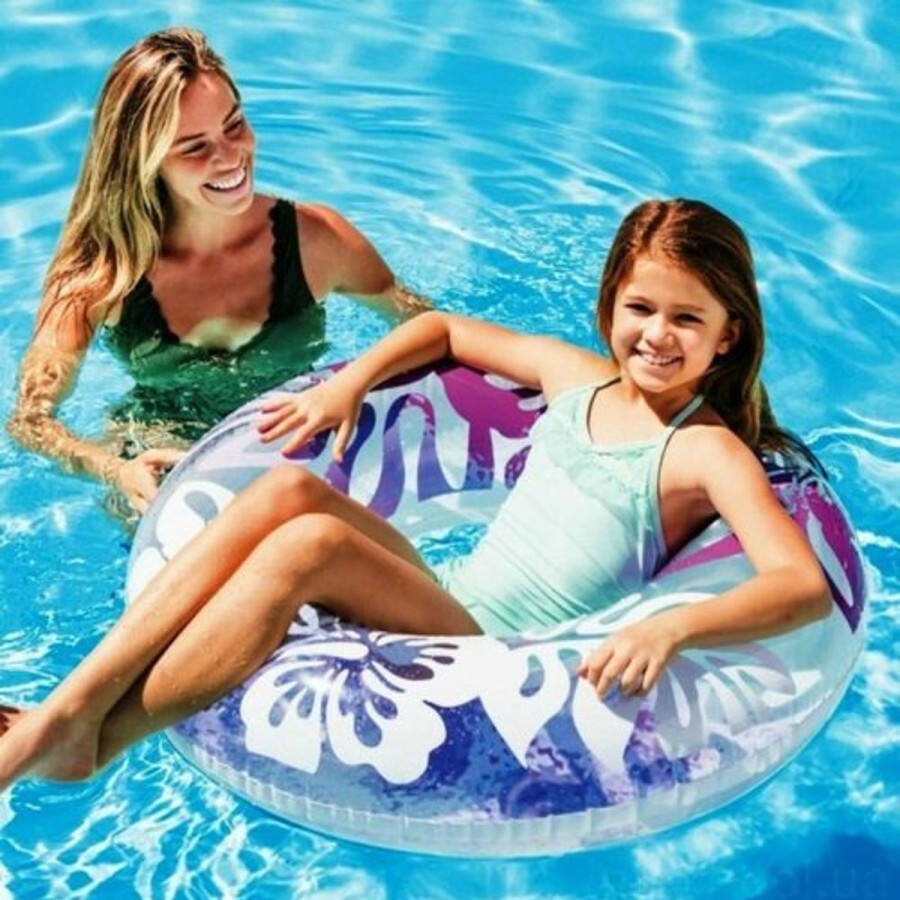 Kids The Beach Company Swim Rings & Seats | Tropical Pool Tube Purple