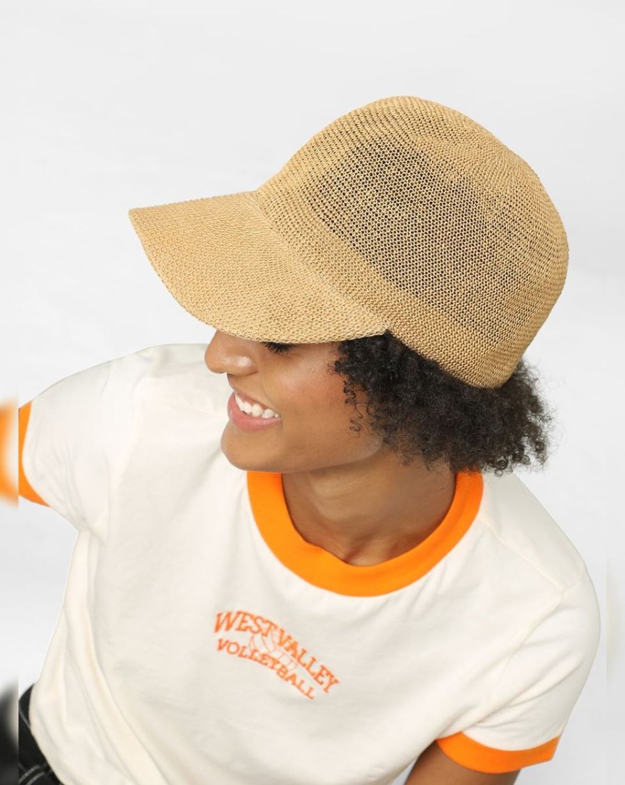 Women ONLY Beach Hats | Mesh Cap Brown