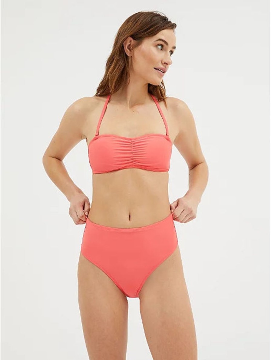 Women George Bikini Sets | Pink Bandeau High Waist Bikini Set