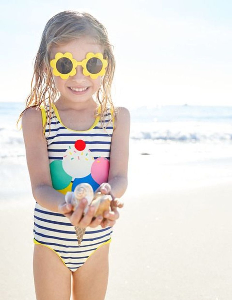 Kids The Beach Company Swimsuits For Girls | Ice Cream Print Swimsuit Stripe