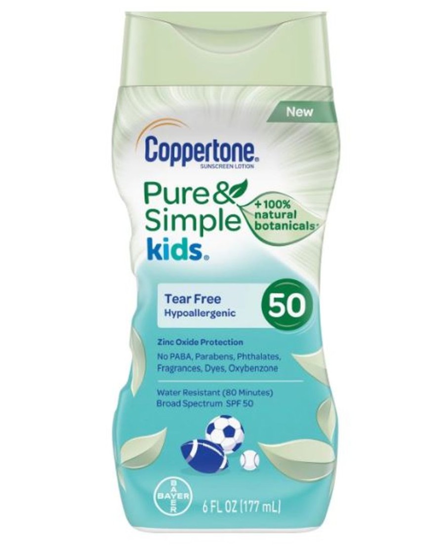 Kids Coppertone Suncare For Kids | Coppertone Kids Pure And Simple Botanicals Sunscreen Lotion Spf 50