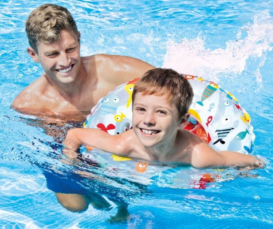 Kids The Beach Company Swim Rings & Seats | Lively Print Transparent Ring Reef