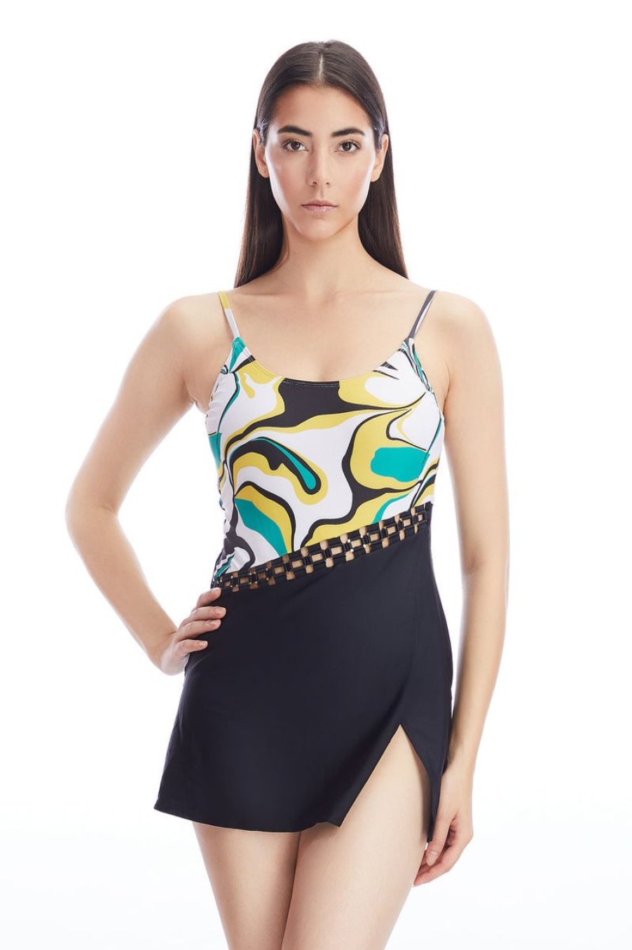 Women Kai Resortwear Swimwear | Bloom Swimdress Green/Black