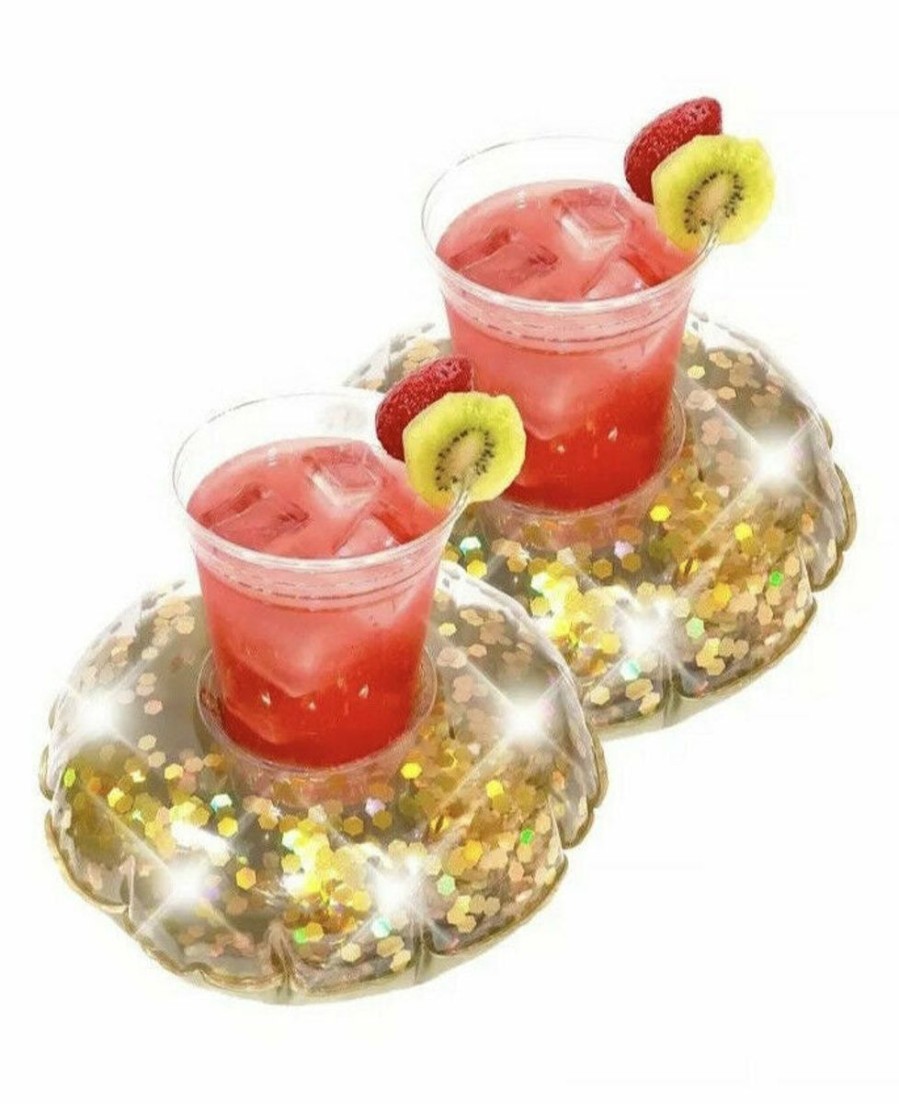 Pool Fun The Beach Company | Inflatable Glitter Drink Holder (Pack Of 2)