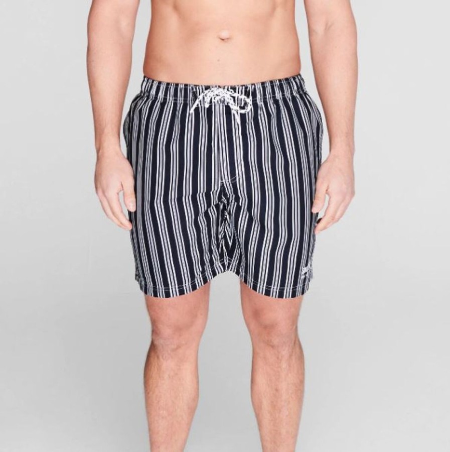 Men SoulCal Swimwear And Board Shorts | Navy Stripe Swim Shorts Navy/White