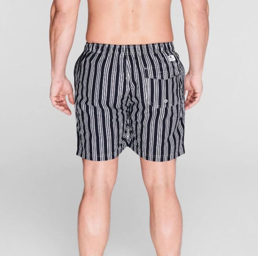 Men SoulCal Swimwear And Board Shorts | Navy Stripe Swim Shorts Navy/White