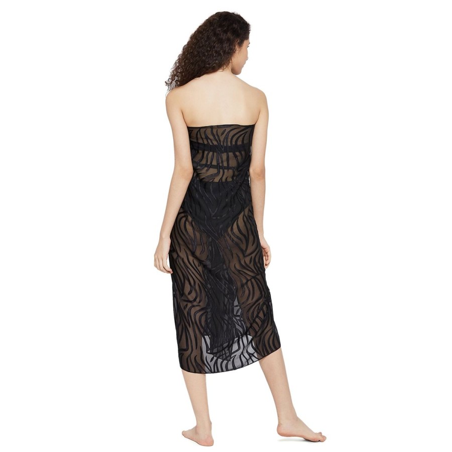 Women The Beach Company Sarongs & Pareos | Zebra Burnout Sarong