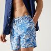 Men Marks & Spencer Swimwear And Board Shorts | Quick Dry Tropical Print Swim Shorts Blue Mix