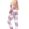 Women South Beach Activewear | Water Color Tie Die Bralette & Legging Set