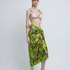 Women The Beach Company Sarongs & Pareos | Aloha Tropical Tassel Sarong Shades Of Green