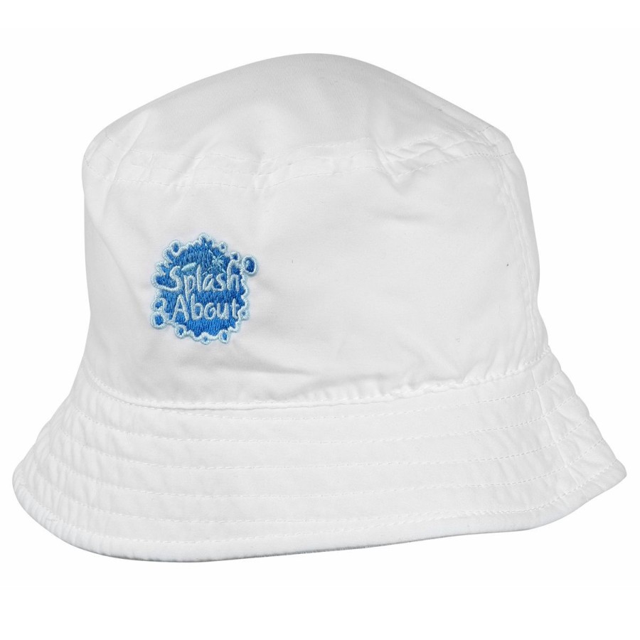 Kids Splash About Swimsuits For Girls | Bucket Hat White