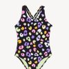 Kids Marks & Spencer Swimsuits For Girls | Leopard Print Swimsuit Black Mix