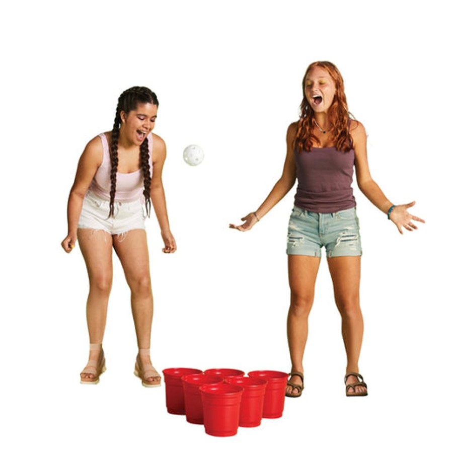 Kids HIGHFIVE Pool Floats & Games | Pong Game 6-Cup Set & Ball Red