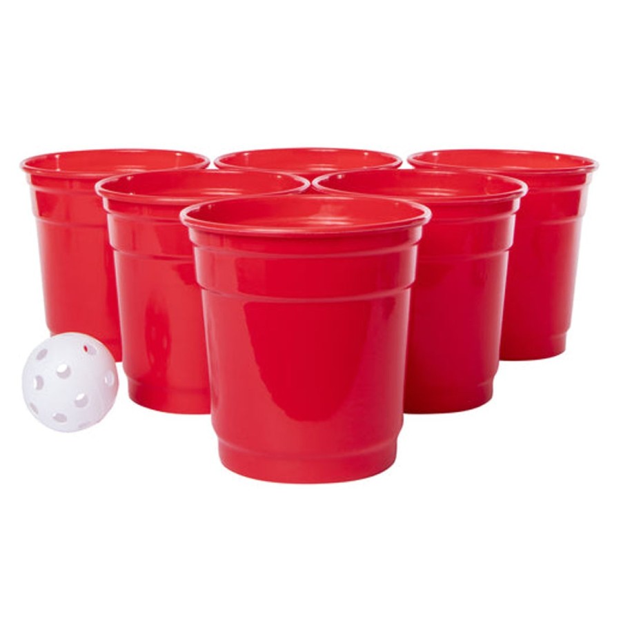 Kids HIGHFIVE Pool Floats & Games | Pong Game 6-Cup Set & Ball Red