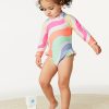 Kids Marks & Spencer Swimsuits For Toddlers | Rainbow Long Sleeve Swimsuit Pink Mix