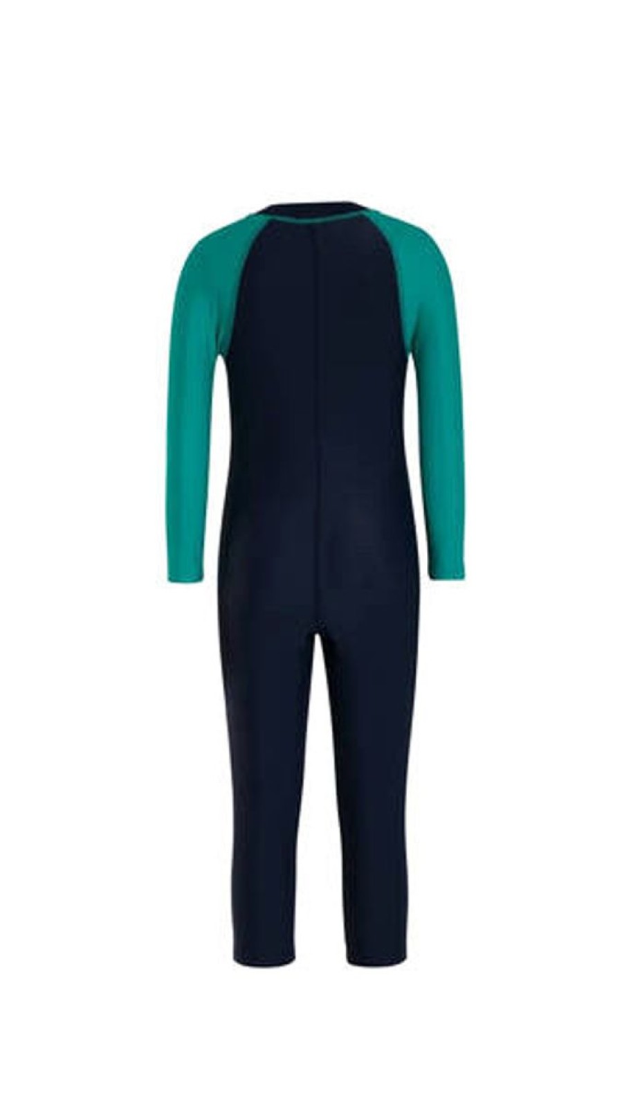 Kids Speedo Swimsuits For Toddlers | Speedo Color Block Ls All-In-1 Suit Navy/ Jade