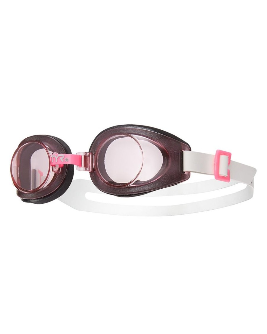 Kids TYR Swimming Goggles | Tyr Kids Foam Goggles Pink/Black/White