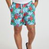 Men The Beach Company Swimwear And Board Shorts | Hibiscus Floral Print Swim Shorts