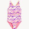 Kids Marks & Spencer Swimsuits For Girls | Marble Print Swimsuit Multi