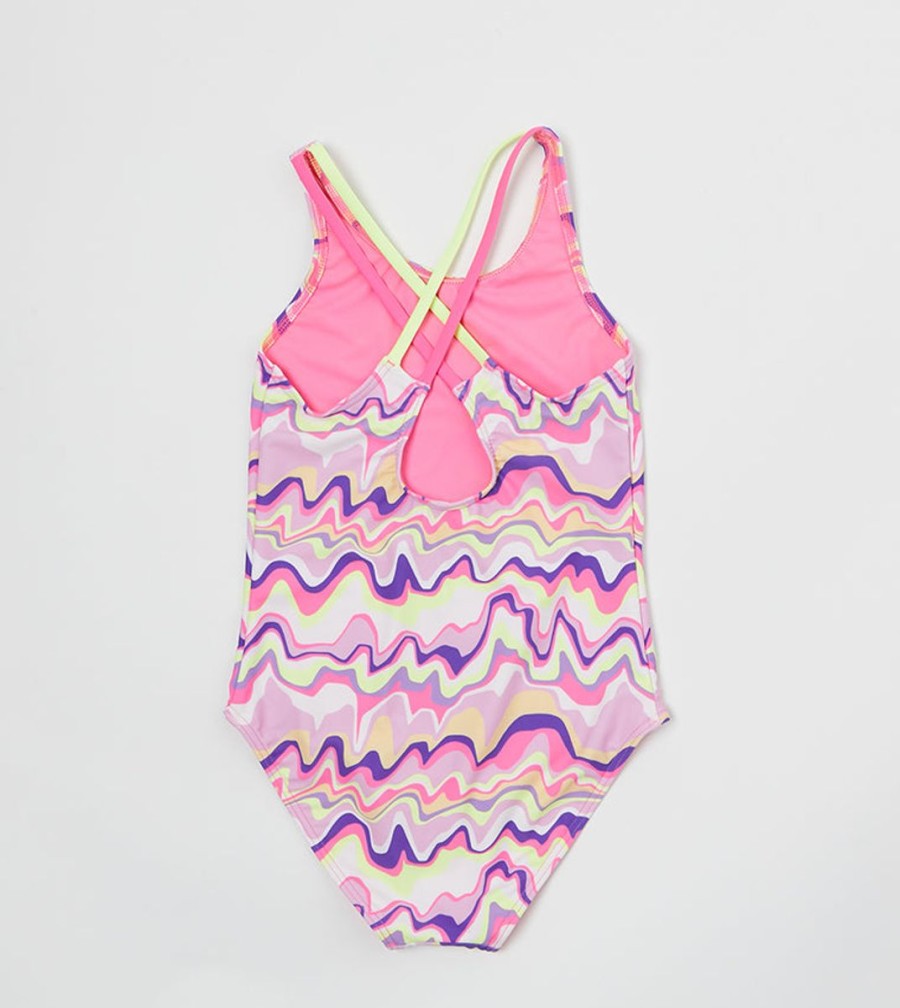 Kids Marks & Spencer Swimsuits For Girls | Marble Print Swimsuit Multi