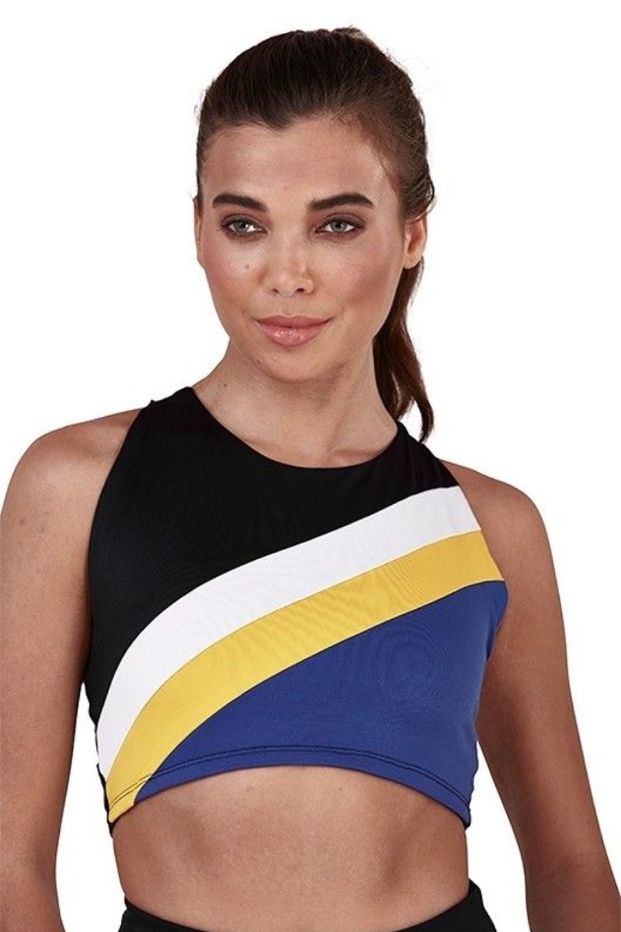 Women South Beach Activewear | South Beach Cross Back Panel Stripe