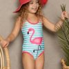 Kids The Beach Company Swimsuits For Girls | Stand Tall & Be Fabulous Flamingo Swimsuit