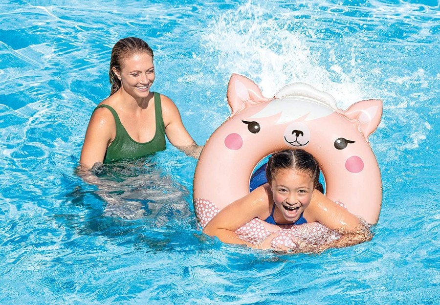 Kids The Beach Company Swim Rings & Seats | Pink Cute Llama Ring