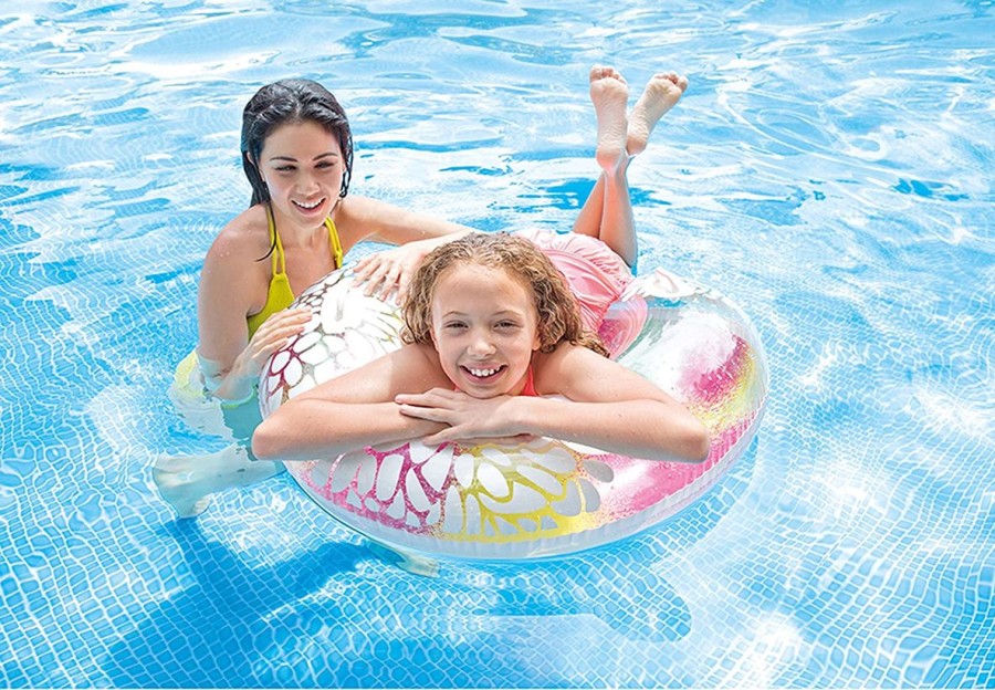 Kids The Beach Company Pool Floats & Games | 38" Transparent Tube - Flower Burst