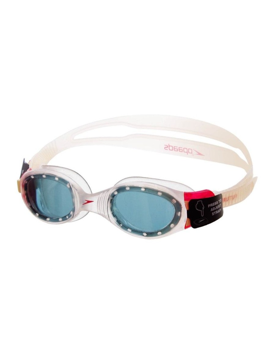 Men Speedo Swimming Goggles | Speedo Futura Biofuse Female Goggles Transparent Red