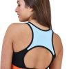 Women South Beach Activewear | Coral Color Block Bralette