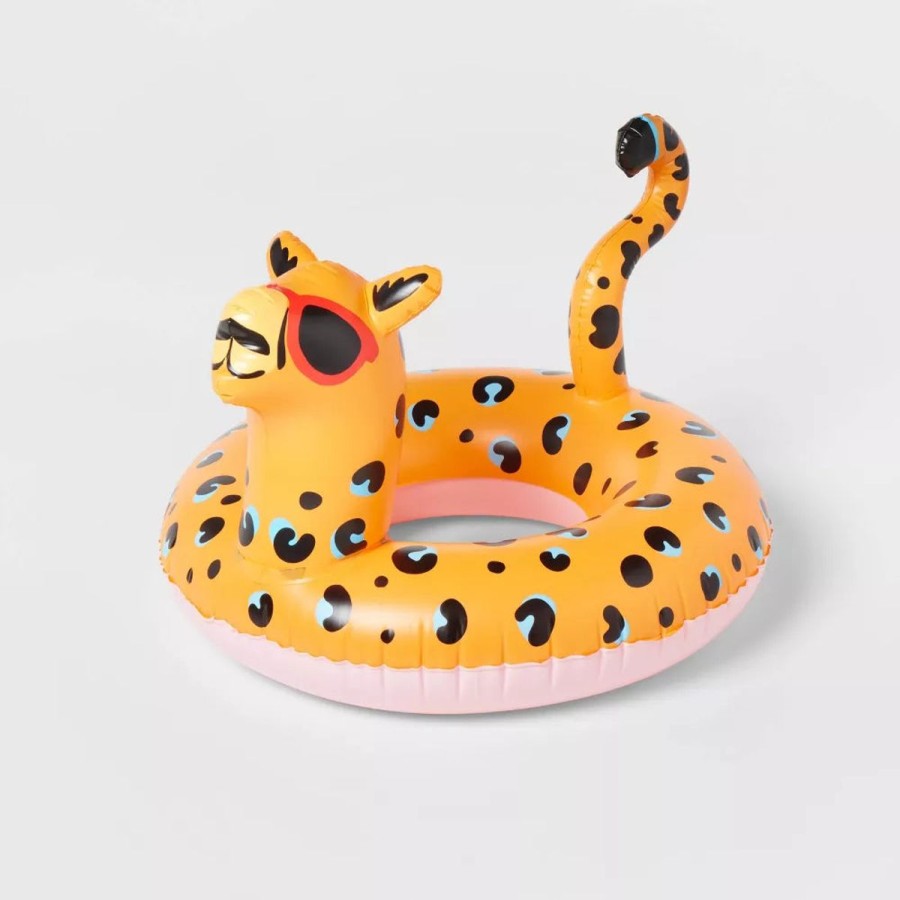 Kids Sun Squad™ Pool Floats & Games | Cheetah Pool Float Orange