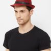 Men The Beach Company Hats | Classic Fedora Beach Hat - Red