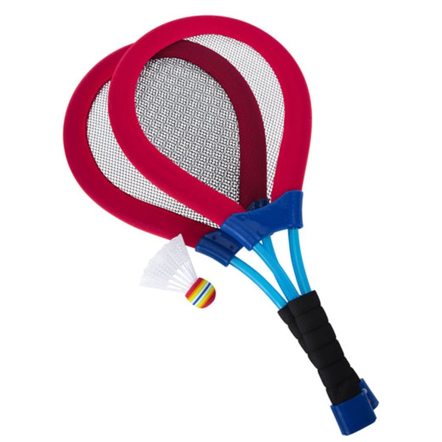 Pool Fun HIGHFIVE | Light-Up Badminton Racquets & Birdie Set Red