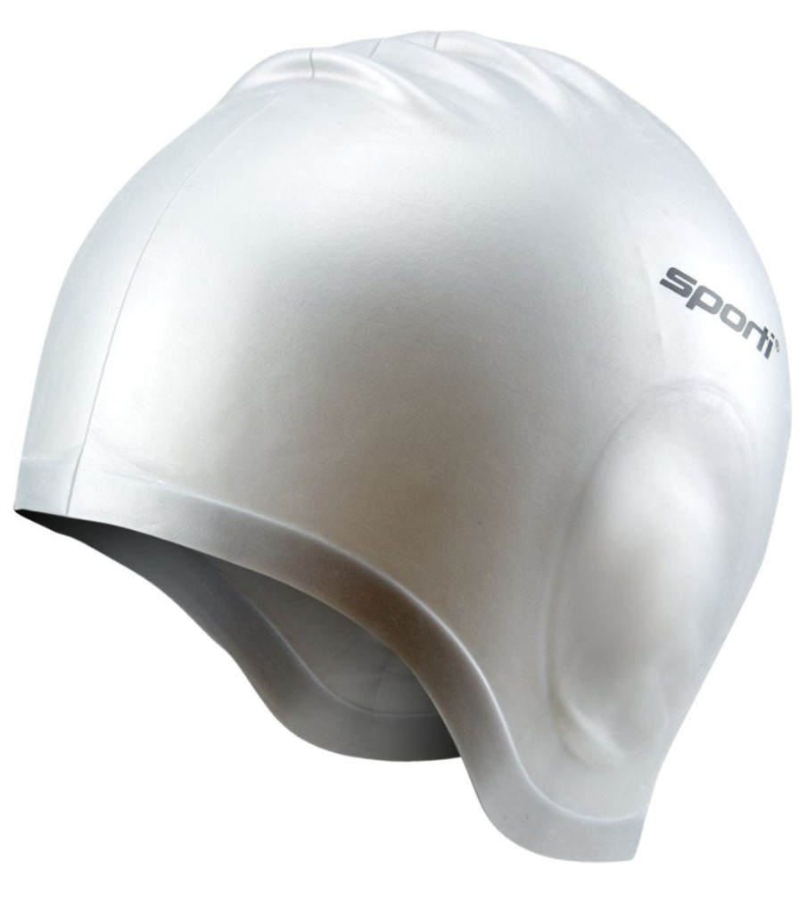 Swim Equipment Sporti | Sporti Silicone Ear Swim Cap Silver