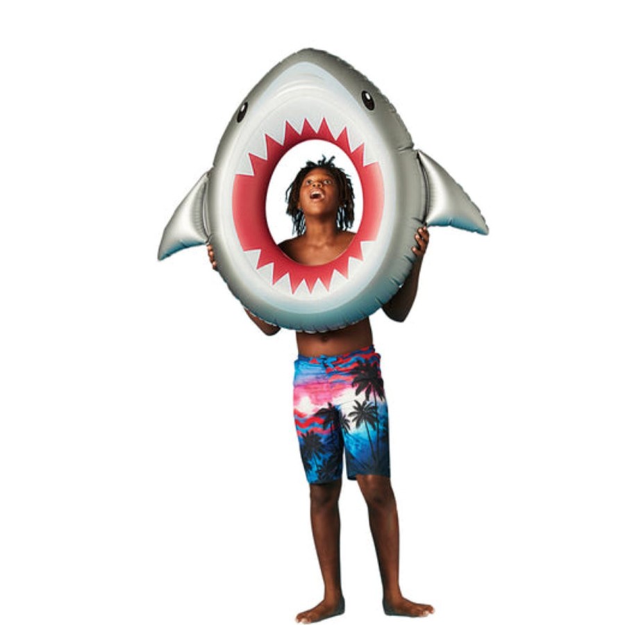 Kids HIGHFIVE Pool Floats & Games | Shark Print Inflatable Tube