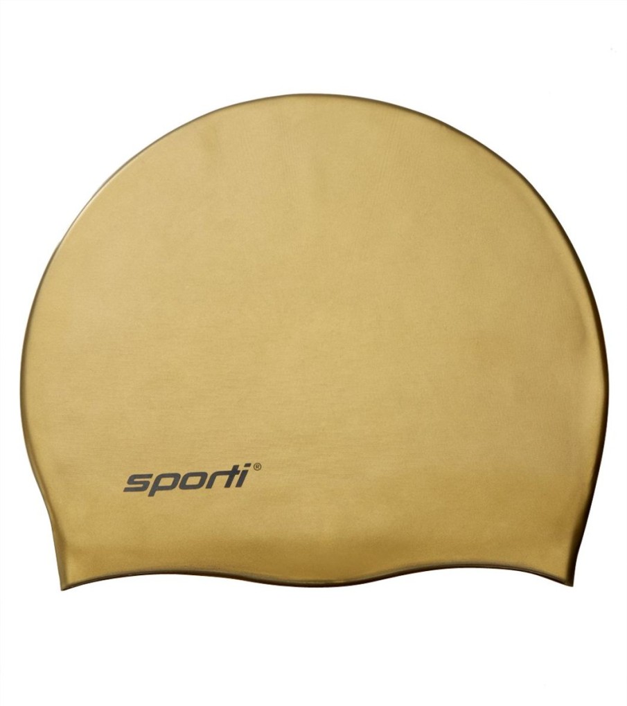 Swim Equipment Sporti | Metallic Silicone Swim Cap Gold