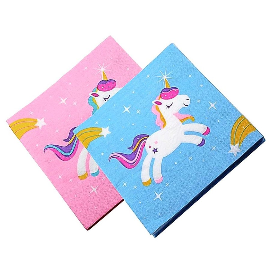 Pool Fun The Beach Company | Unicorn Paper Napkins (Pack Of 20) Blue