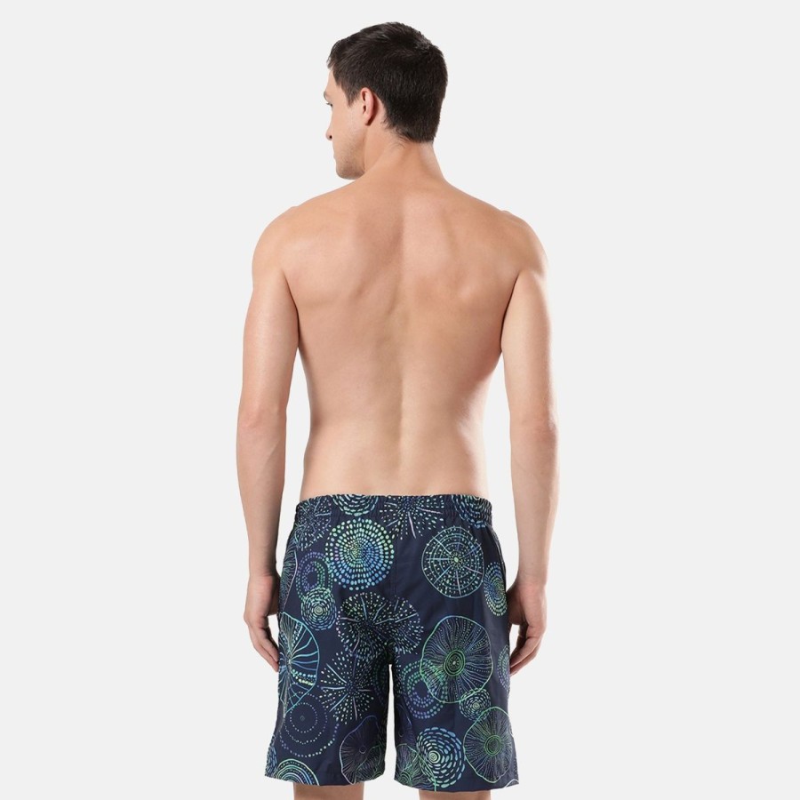 Men Speedo Swimwear And Board Shorts | Essential Redondo Allover 18" Swim Shorts True Navy/Aquarium/Fake Green/Miami Lilac