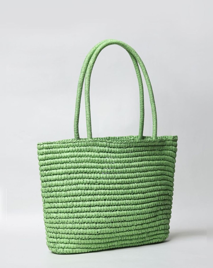 Women ONLY Bags & Totes | Straw Bag Green