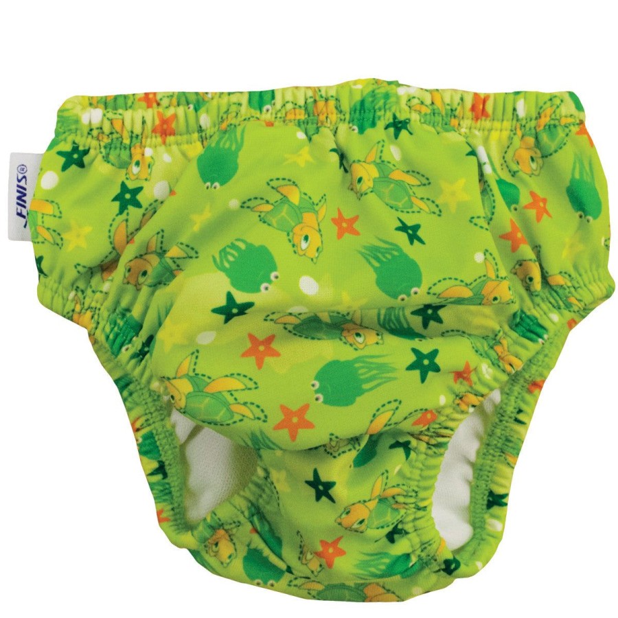 Kids FINIS Swimsuits For Toddlers | Finis Swim Diaper Turtle Green