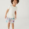 Kids Marks & Spencer Swimsuits For Boys | Octopus Print Swim Shorts Calico Mix