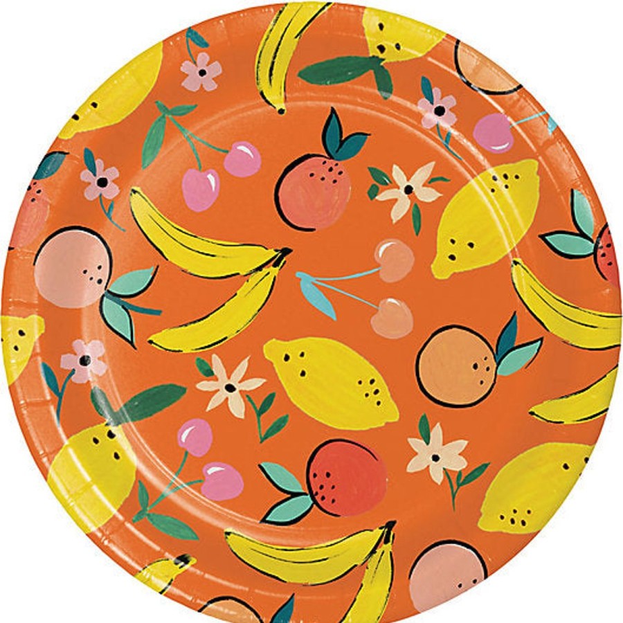 Pool Fun H for Happy™ | Fruits And Fun Paper Plates (18Pc)