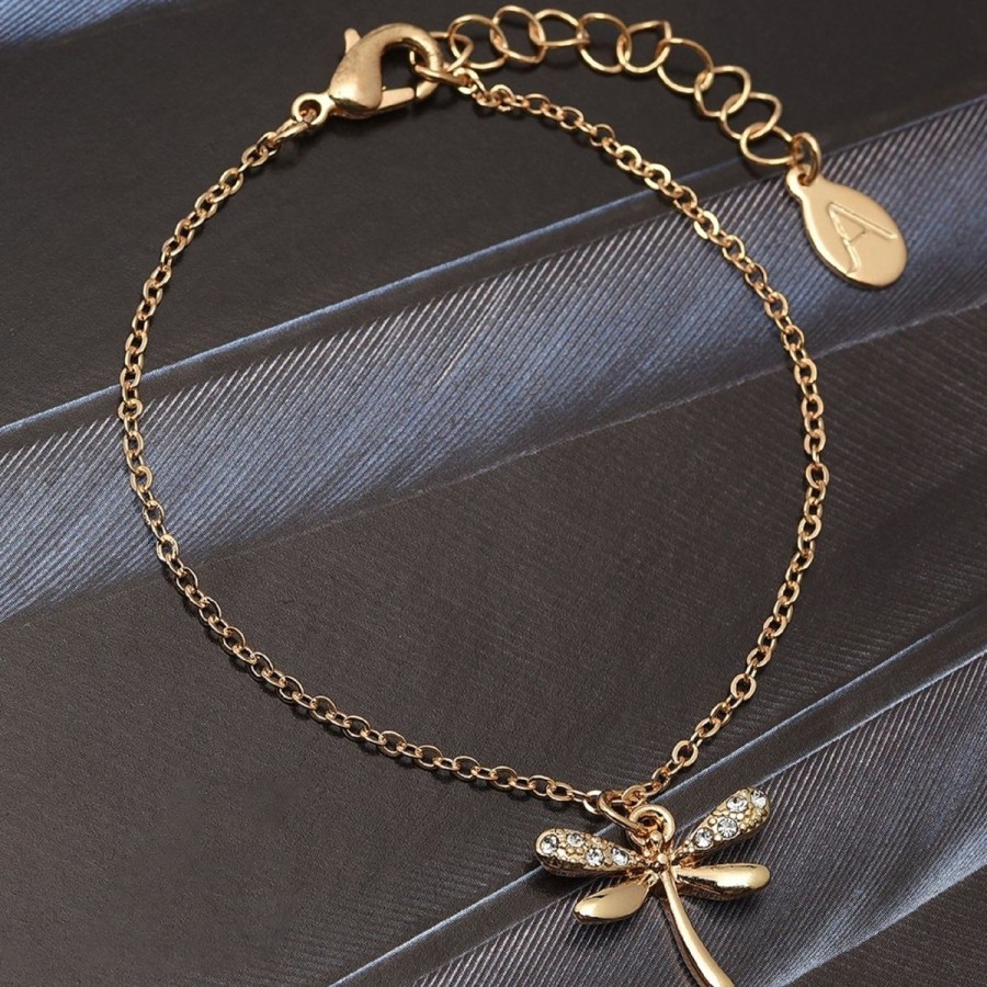 Women Accessorize Resort Jewellery | Gold-Toned Dragonfly Bracelet