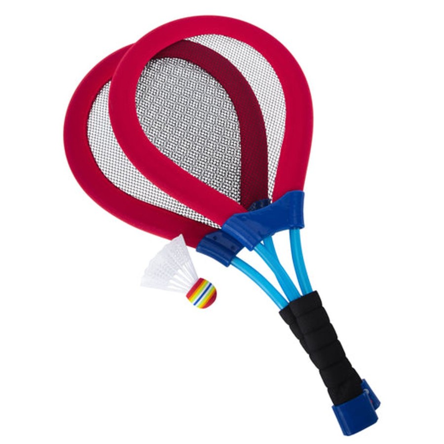 Pool Fun HIGHFIVE | Light-Up Badminton Racquets & Birdie Set Red