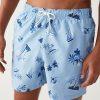 Men Marks & Spencer Swimwear And Board Shorts | Quick Dry Hawaiian Swim Shorts Light Blue