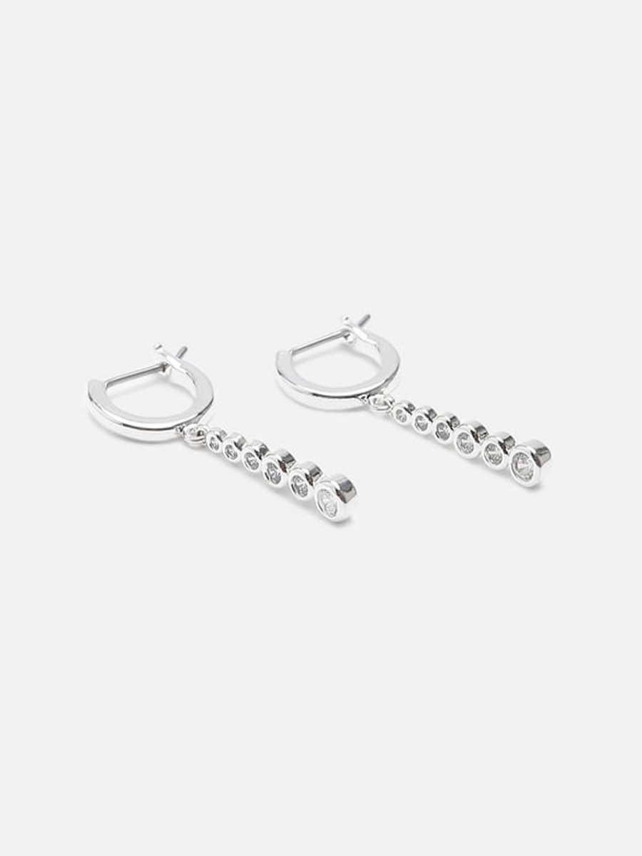 Women Vero Moda Resort Jewellery | Silver Crystal Dangle Earrings