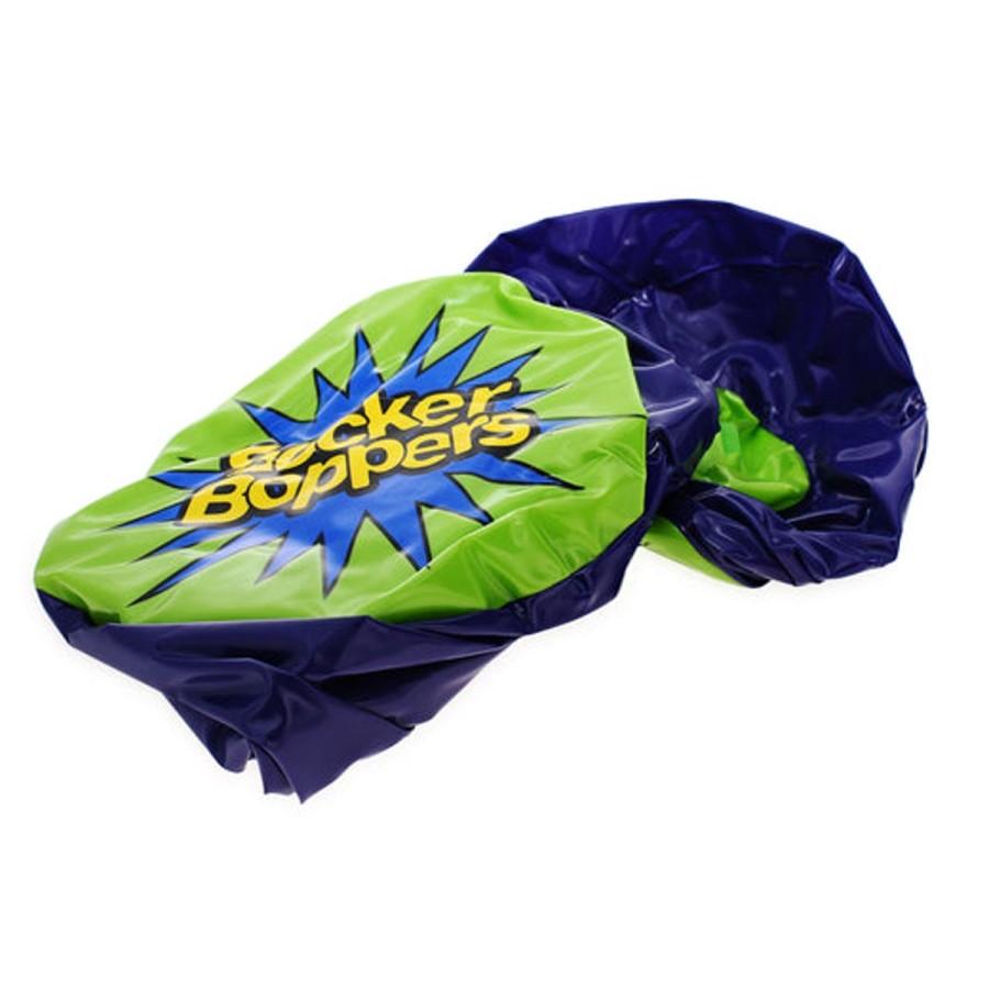 Kids HIGHFIVE Pool Floats & Games | The Original Socker Boppers™ 1 Pair Set Green/Blue