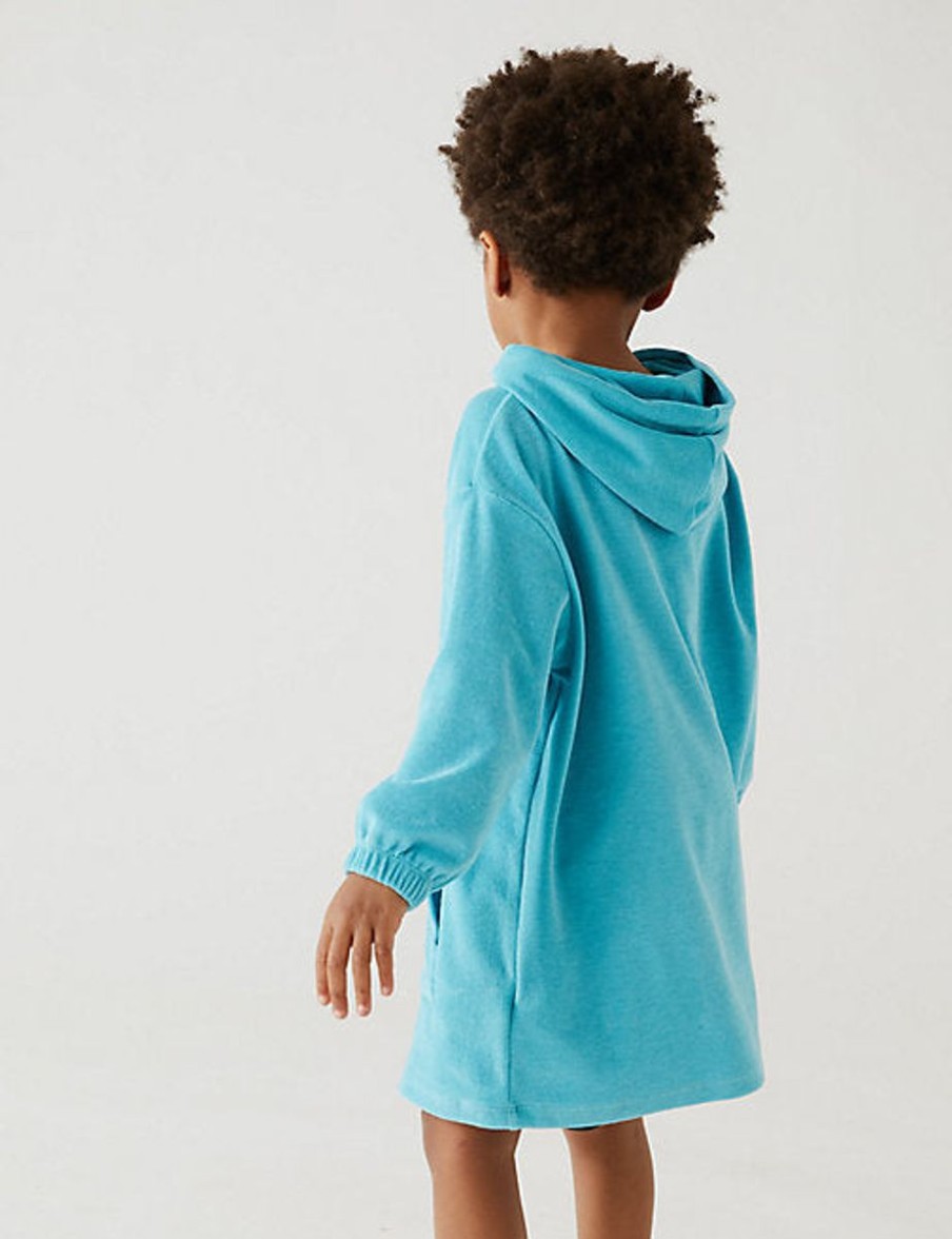 Kids Marks & Spencer Swimsuits For Boys | Cotton Rich Towelling Poncho Turquoise